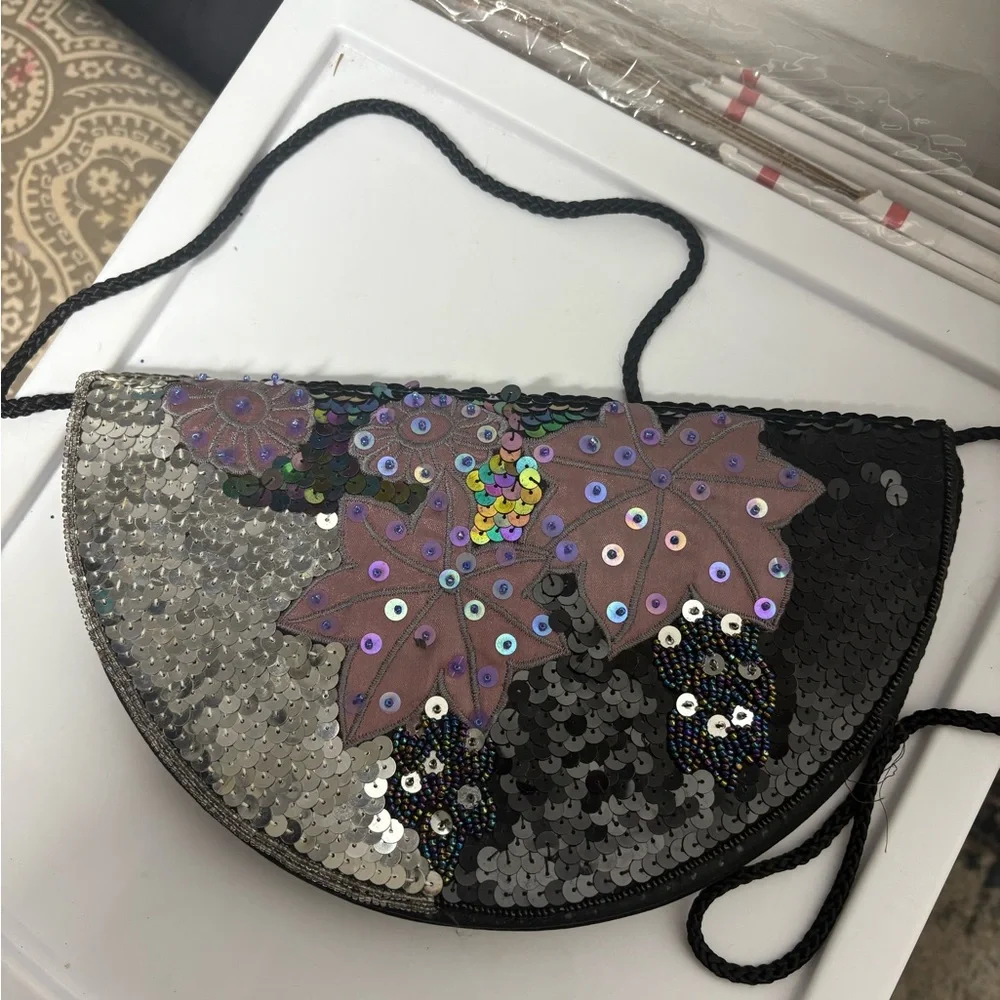 Sequin Floral Women's Bag